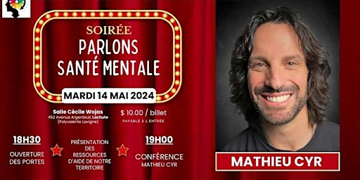 Hauptbild für Parlons santé mentale avec Mathieu Cyr