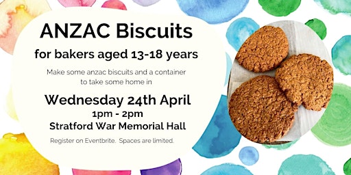 Immagine principale di Anzac Biscuits (13-18 year olds) 