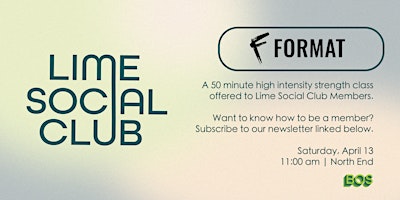 Imagem principal do evento BOSTON: Format x Lime Social Club