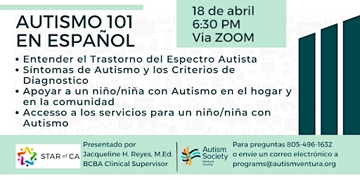 Autismo 101 en español primary image