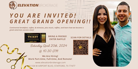 Great Grand Opening! YOU ARE INVITED! Learn, Network, And Have Fun!