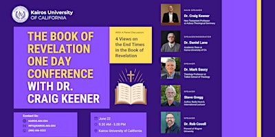 Imagem principal do evento The Book of Revelation One Day Conference with Dr. Craig Keener