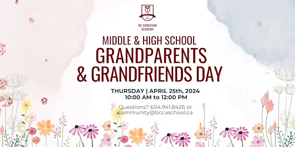 MIDDLE  & HIGH SCHOOL GRANDPARENTS DAY 2024