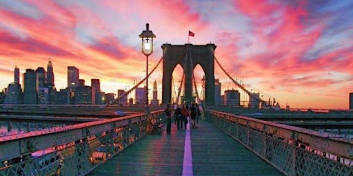 SUNSET ON THE BROOKLYN BRIDGE  WALKING TOUR 2024 | NYC