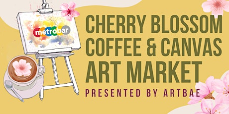 Cherry Blossom Coffee and Canvas Art Market by Artbae