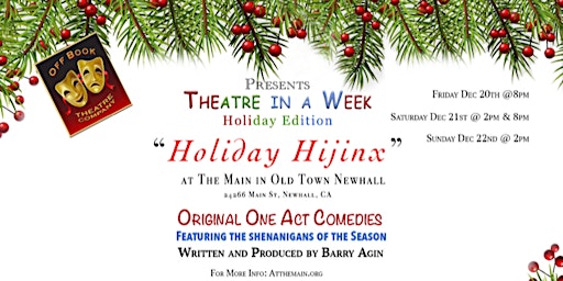 Image principale de Theatre in a Week: The Holiday Edition presented by Theatre in a Week