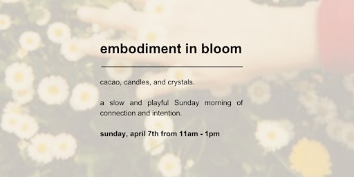 Primaire afbeelding van embodiment in bloom