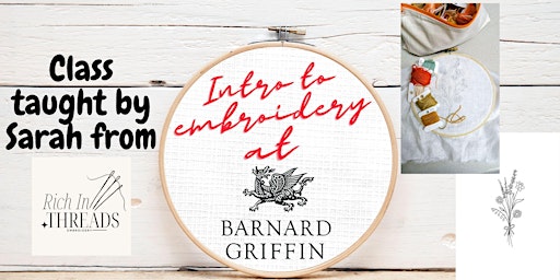 Imagen principal de Make it with us  - Intro to Embroidery at Barnard Griffin -  VANCOUVER