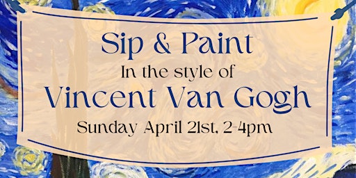 Imagem principal do evento Corner Sip & Paint- Vincent Van Gogh