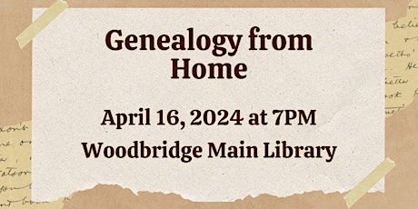 Genealogy from Home