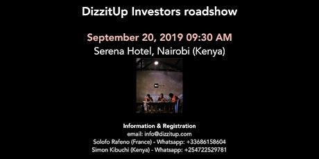Image principale de DizzitUp Investors roadshow - Nairobi