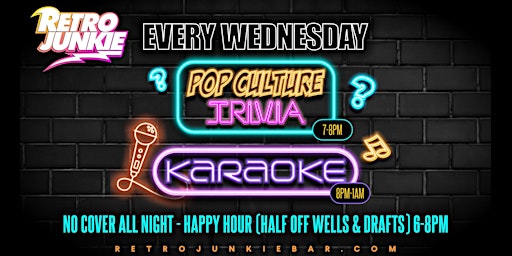 Imagem principal do evento WEEKLY WEDNESDAY TRIVIA + KARAOKE NIGHT! (( FREE ADMISSION ))