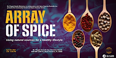 Imagem principal do evento Array of Spice Seminar: Using natural sources for a healthy lifestyle