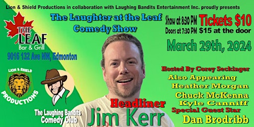 Imagen principal de Laughter at the Leaf Comedy Show, Headliner Jim Kerr