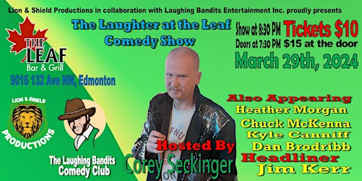 Imagem principal do evento Laughter at the Leaf Comedy Show, Hosted By Corey Seckinger