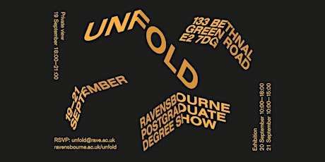 Unfold: The Ravensbourne Postgraduate Degree Show primary image