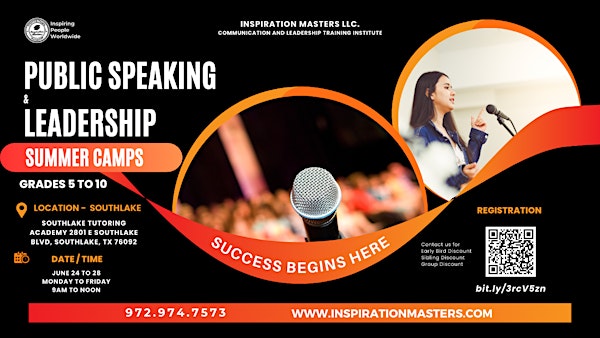 Public Speaking and Leadership Summer Camps in Southlake