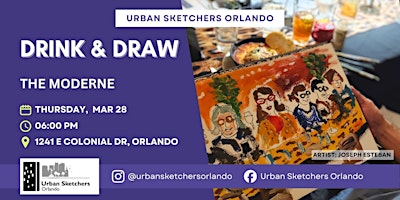 Image principale de FREE Meetup: Orlando Urban Sketchers - Drink & Draw