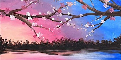 Primaire afbeelding van Cherry Blossoms at Dawn - Paint and Sip by Classpop!™