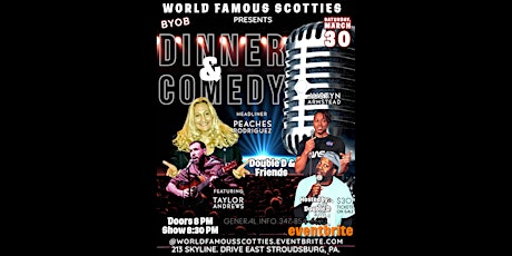 WORLD FAMOUS SCOTTIES presents EASTER WEEKEND DINNER & COMEDY  BYOB