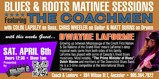 Imagen principal de Blues & Roots Matinee Sessions at The Upper Coach
