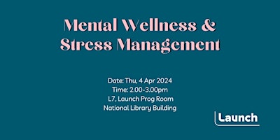 Hauptbild für Mental wellness and stress management
