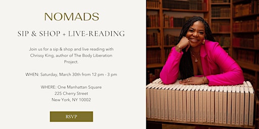 Primaire afbeelding van Nomads Swimwear Sip & Shop + Live Reading with Chrissy King