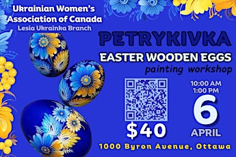 PETRYKIVKA Easter Wooden Eggs - Painting Workshop