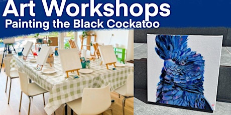 Art Workshop Painting the Australian Black Cockatoo!