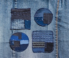 Creative hand mending with Sashiko patches primary image
