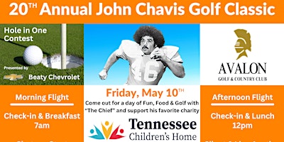 Primaire afbeelding van 20th Annual John Chavis Golf Classic