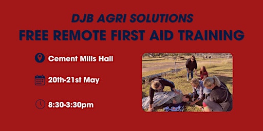 Primaire afbeelding van CEMENT MILLS - Free Remote First Aid Training