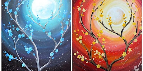 Fire & Ice Cherry Blossoms - Paint and Sip by Classpop!™