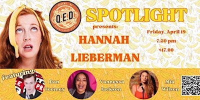 Imagem principal do evento QED Spotlight: Hannah Lieberman