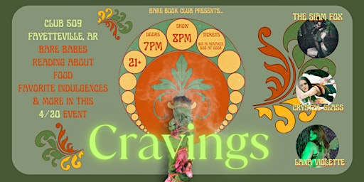 Imagem principal do evento Bare Book Club presents: Cravings