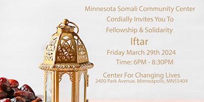 Imagen principal de Minnesota Somali Community Center Fellowship & Solidarity Iftar