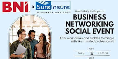 Primaire afbeelding van BNI x SureInsure Social Event