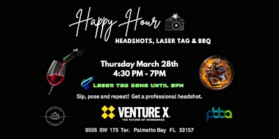 Imagen principal de Happy Hour, Headshots, Laser Tag Game & BBQ