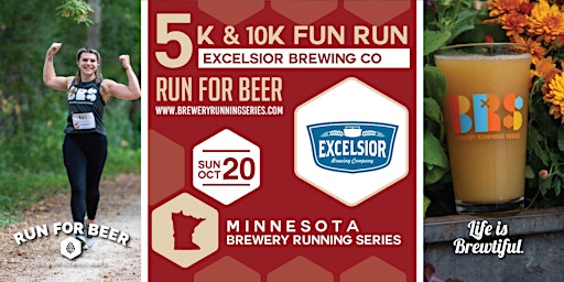 Imagem principal do evento 5k and 10k Beer Run x Excelsior Brewing | 2024 MN Brewery Running Series