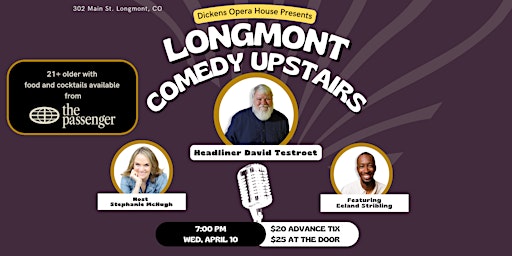 Primaire afbeelding van Longmont Comedy Upstairs Comedy Show