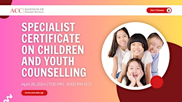 Imagen principal de Specialist Certificate for Children and Youth Counselling *FEE REQUIRED*