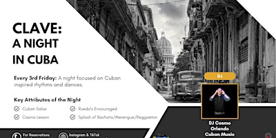 Imagem principal do evento Clave: A Night in Cuba