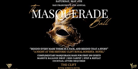 The Masquerade Ball at The Historic Clift Hotel | Massive Balloon Drop