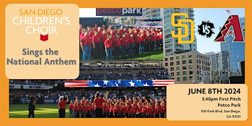 Imagem principal de SDCC National Anthem @ San Diego Padres vs Arizona Diamondbacks