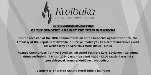 Imagem principal de 30th Commemoration of the 1994 Genocide Against the Tutsi