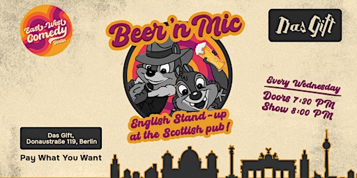 Primaire afbeelding van Beer 'n Mic: English stand-up at the Scottish pub! 24.04.24