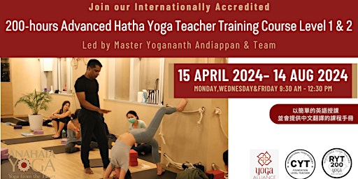 Imagem principal do evento 200-hours Advanced Hatha Yoga Teacher Training Course Level 1& Level 2