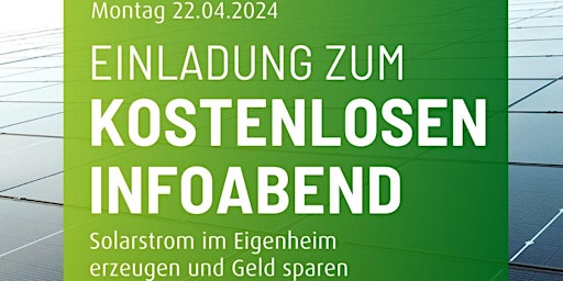 Hauptbild für Kostenloser Infoabend in Sonthofen - Photovoltaik & Stromspeicher