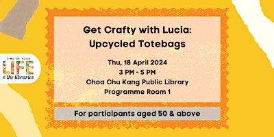 Imagen principal de Get Crafty with Lucia: Upcycled Totebags