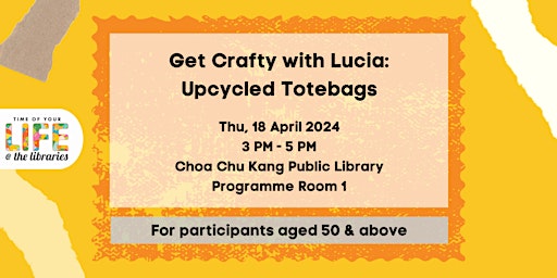 Imagen principal de Get Crafty with Lucia: Upcycled Totebags